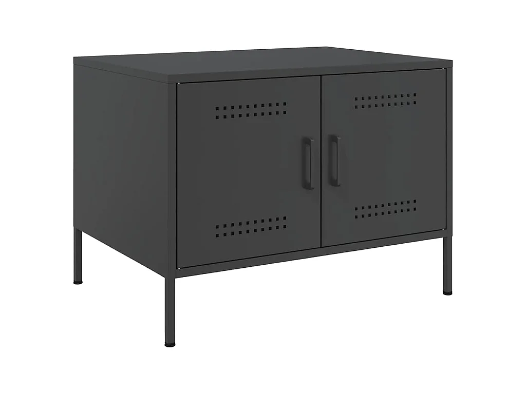 Couchtisch Schwarz 68x50x50,5 cm Stahl