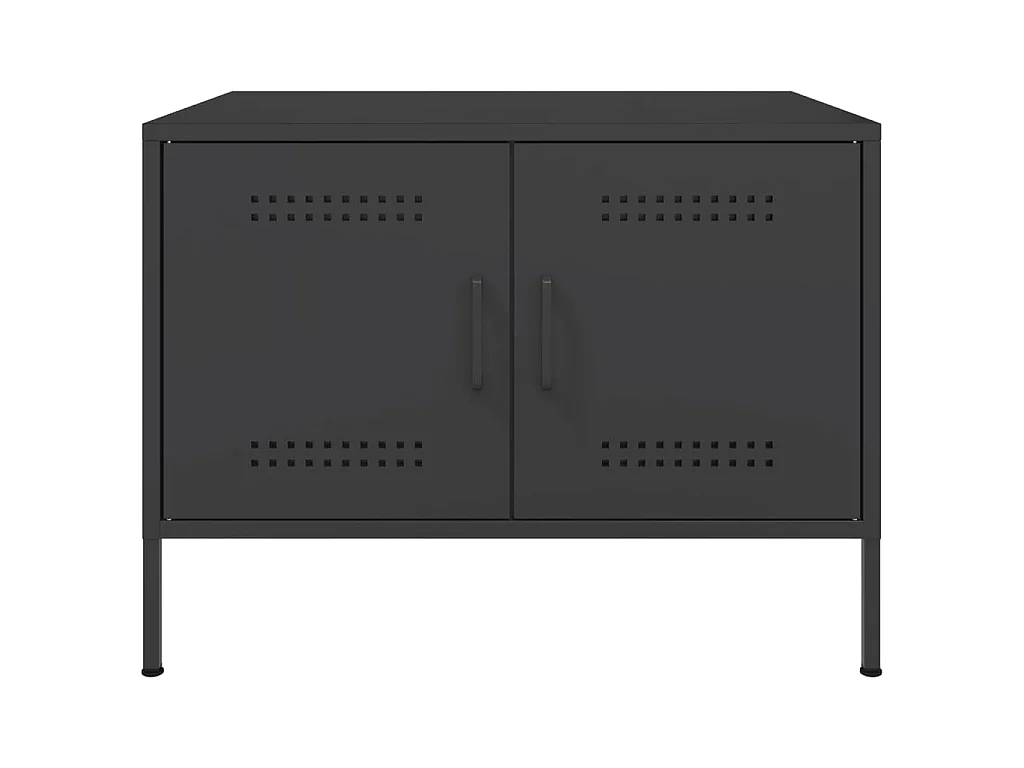 Couchtisch Schwarz 68x50x50,5 cm Stahl
