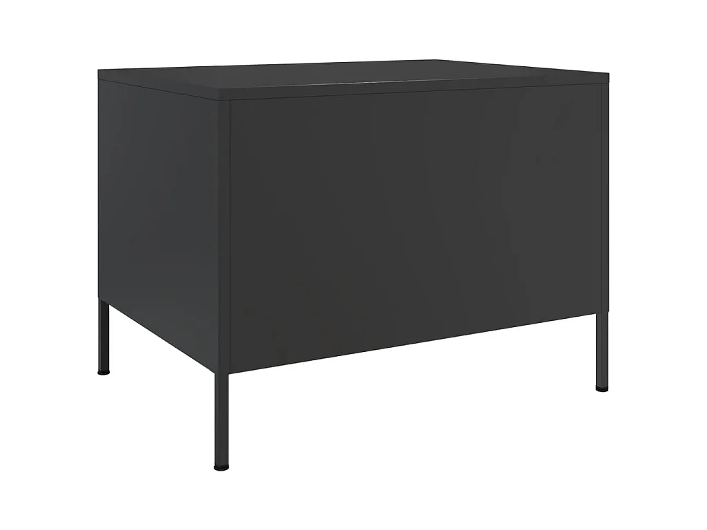 Couchtisch Schwarz 68x50x50,5 cm Stahl