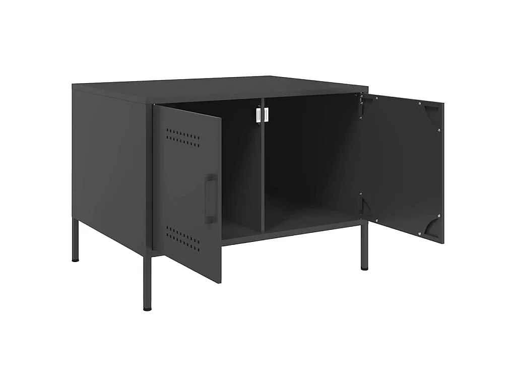 Couchtisch Schwarz 68x50x50,5 cm Stahl