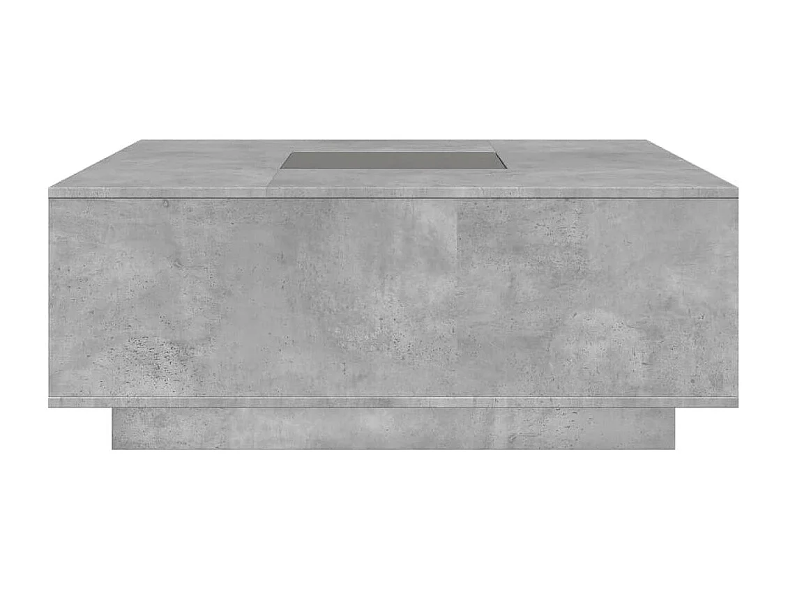 Mesa de centro luzes LED Infinity 100x100x40cm cinzento cimento