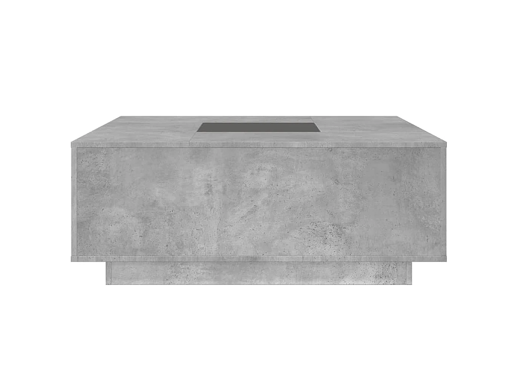 Table basse avec LED infini gris béton 100x100x40 cm