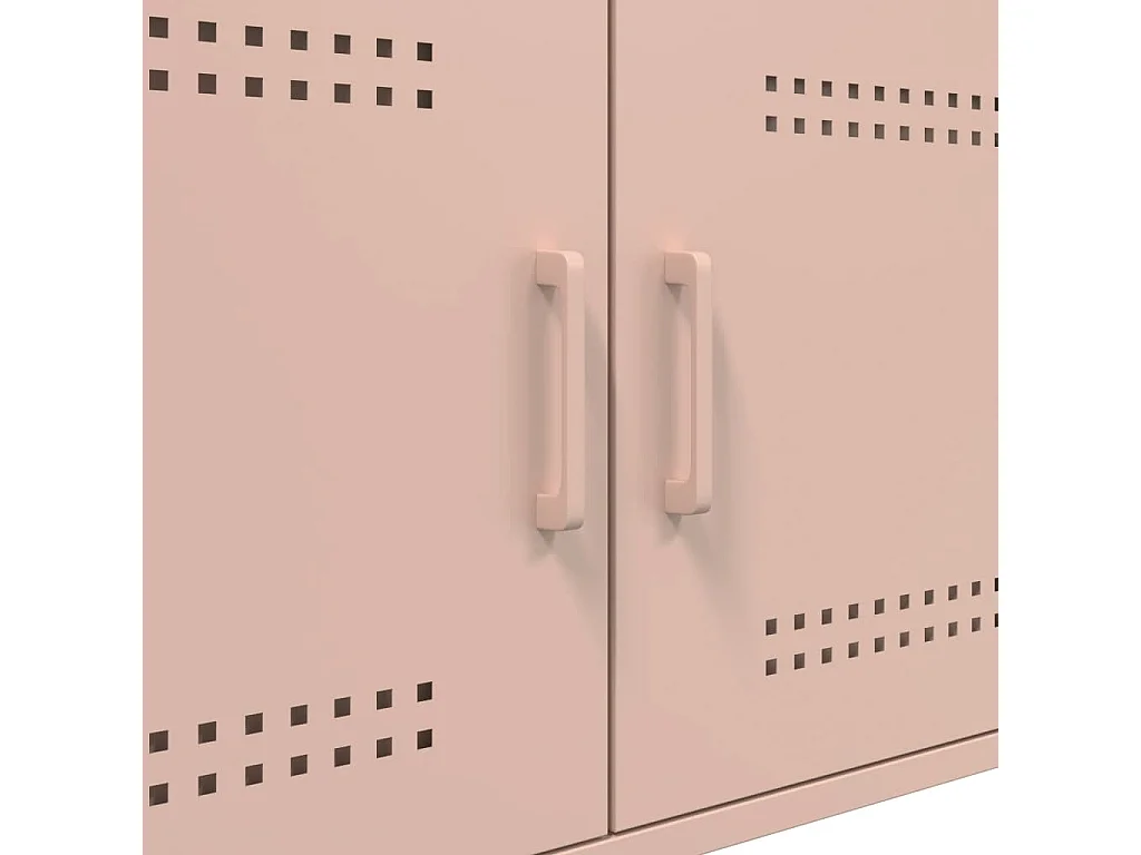 Salontafel 68x50x50,5 cm staal roze