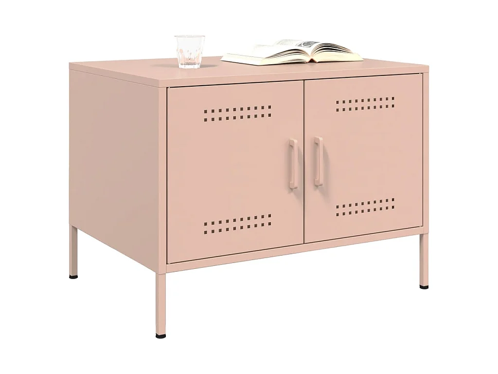 Couchtisch Rosa 68x50x50,5 cm Stahl