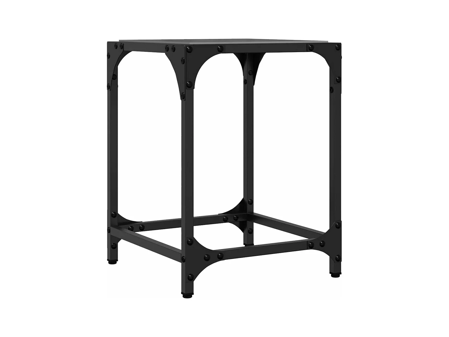 Tables basses avec dessus en verre noir 2 pcs 30x30x40 cm acier