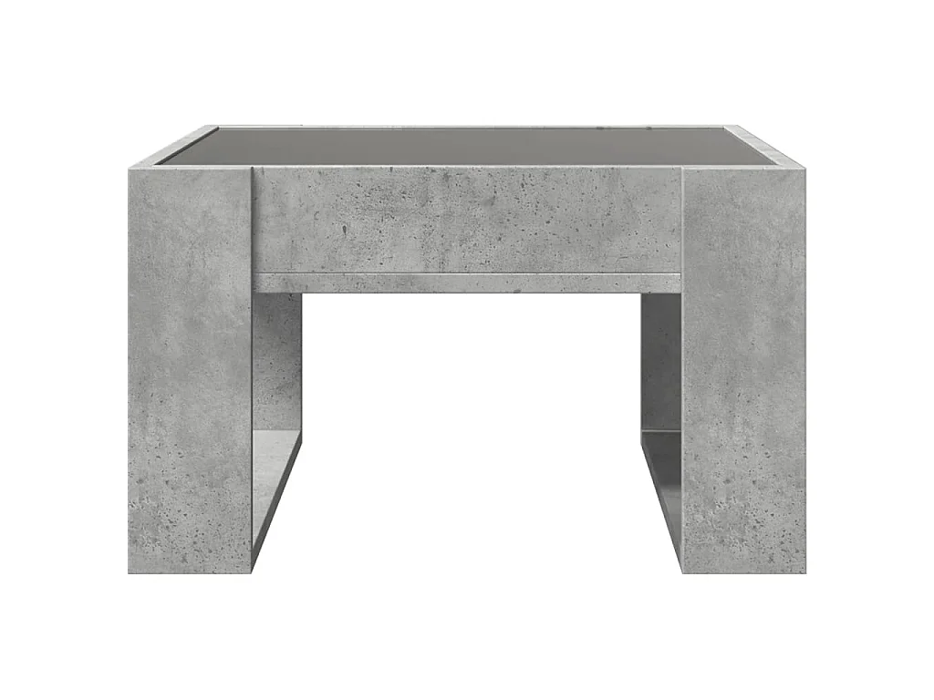 Couchtisch mit Infinity-LED Betongrau 50x53x30 cm