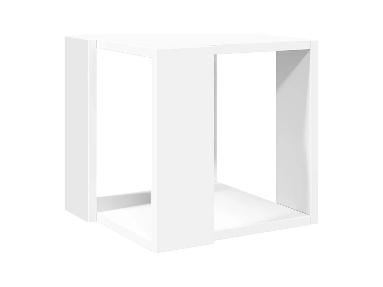 Table basse blanc 32x32x30 cm bois d'ingénierie