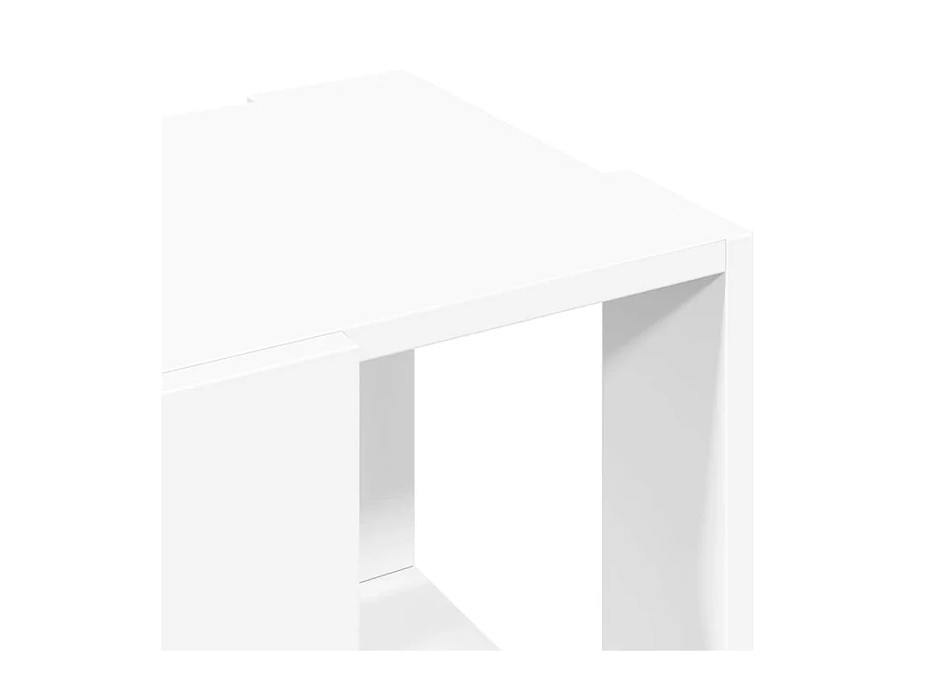 Table basse blanc 32x32x30 cm bois d'ingénierie