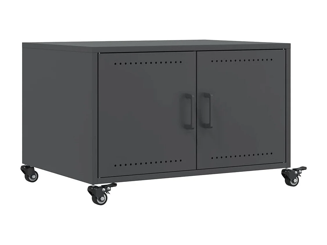 Salontafel 68x50x43,5 cm staal antracietkleurig