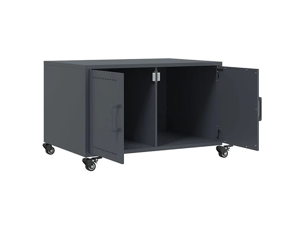 Salontafel 68x50x43,5 cm staal antracietkleurig