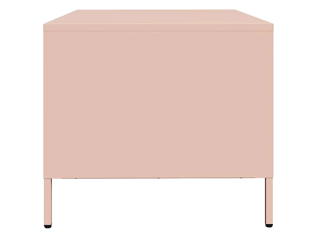 Salontafel 68,5x50x43,5 cm koudgewalst staal roze