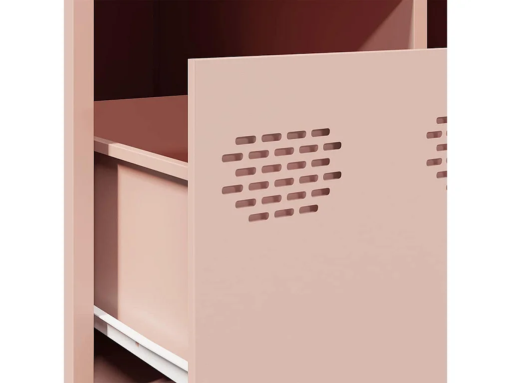 Salontafel 68,5x50x43,5 cm koudgewalst staal roze
