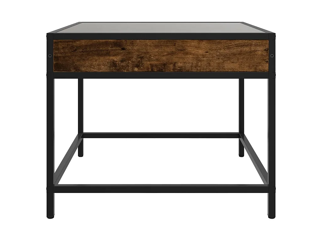 Table basse avec LED Infinity chêne fumé 50x50x41 cm
