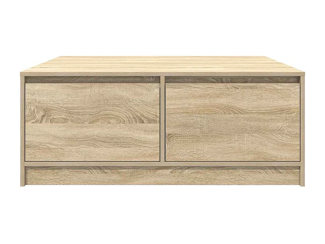 Table basse avec tiroirs chêne sonoma 100x100x40 cm