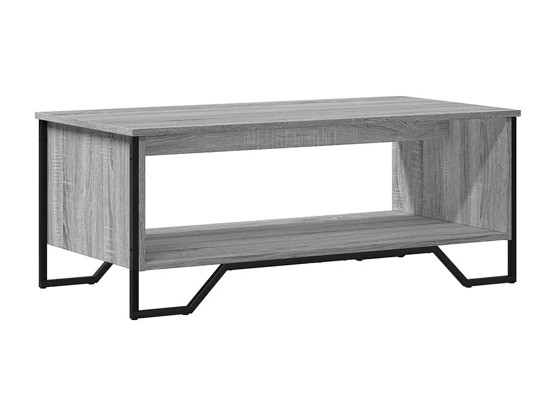 Table basse sonoma gris 100x51x40 cm bois d'ingénierie