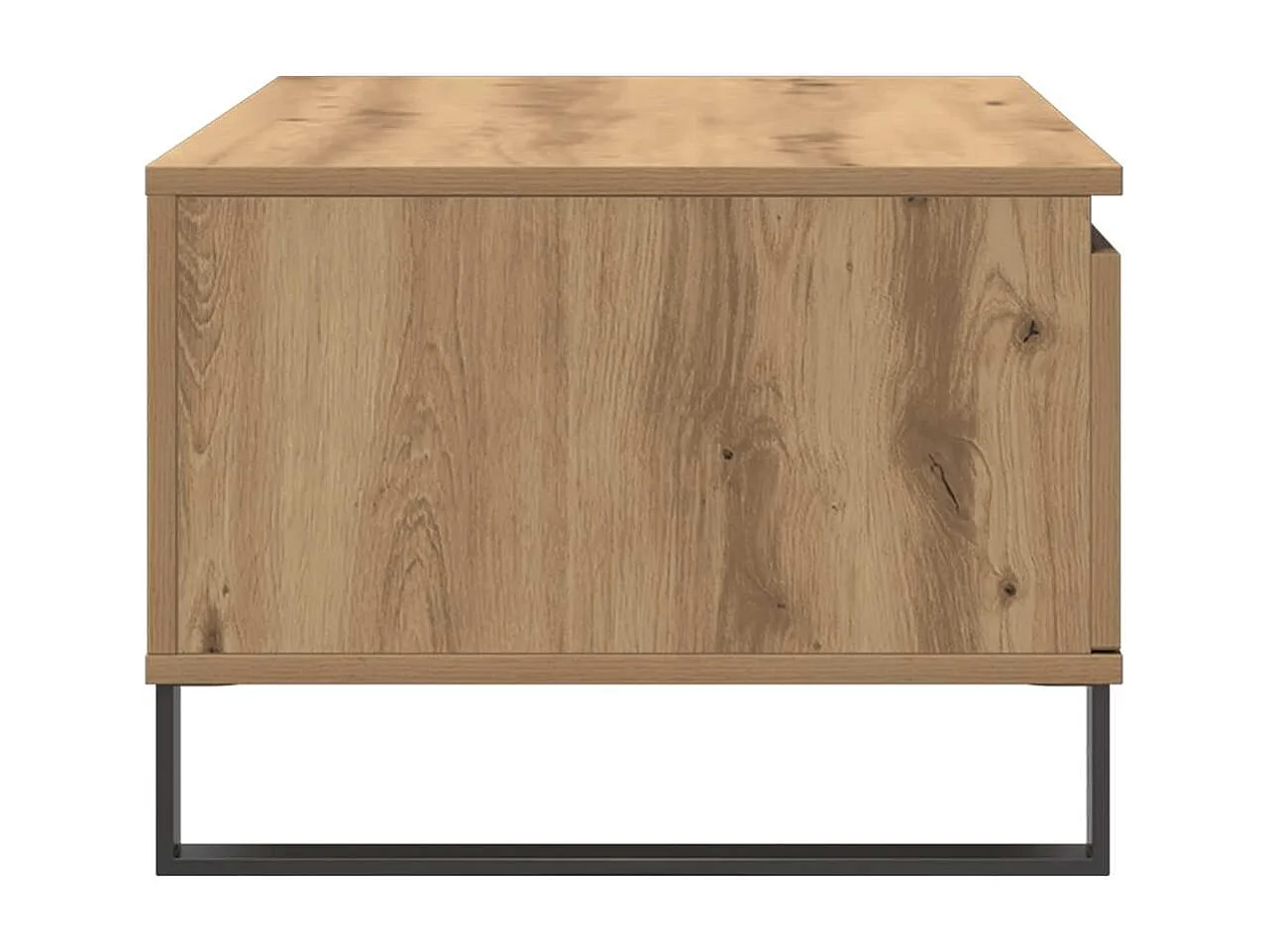 Table basse chêne artisanal 90x50x36,5 cm bois d'ingénierie