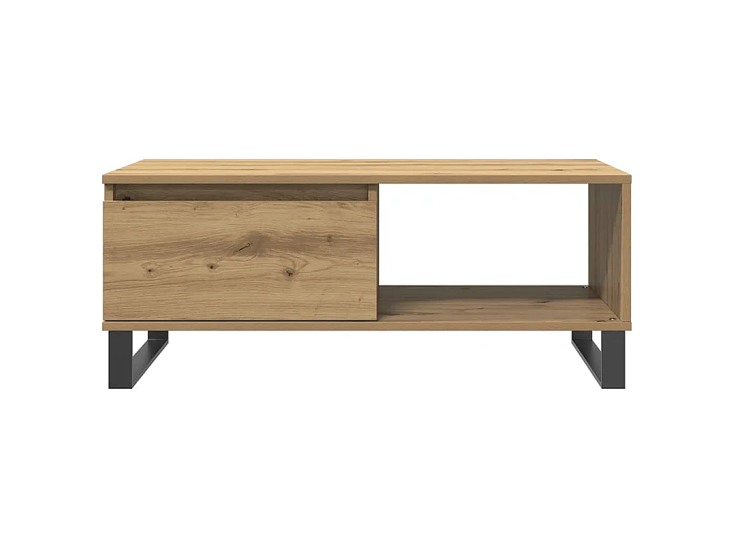 Tavolino da Salotto Rovere Artigianale 90x50x36,5 cm Truciolato
