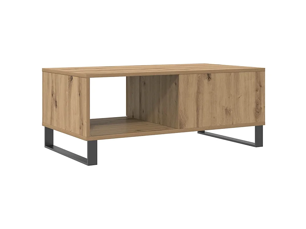 Tavolino da Salotto Rovere Artigianale 90x50x36,5 cm Truciolato
