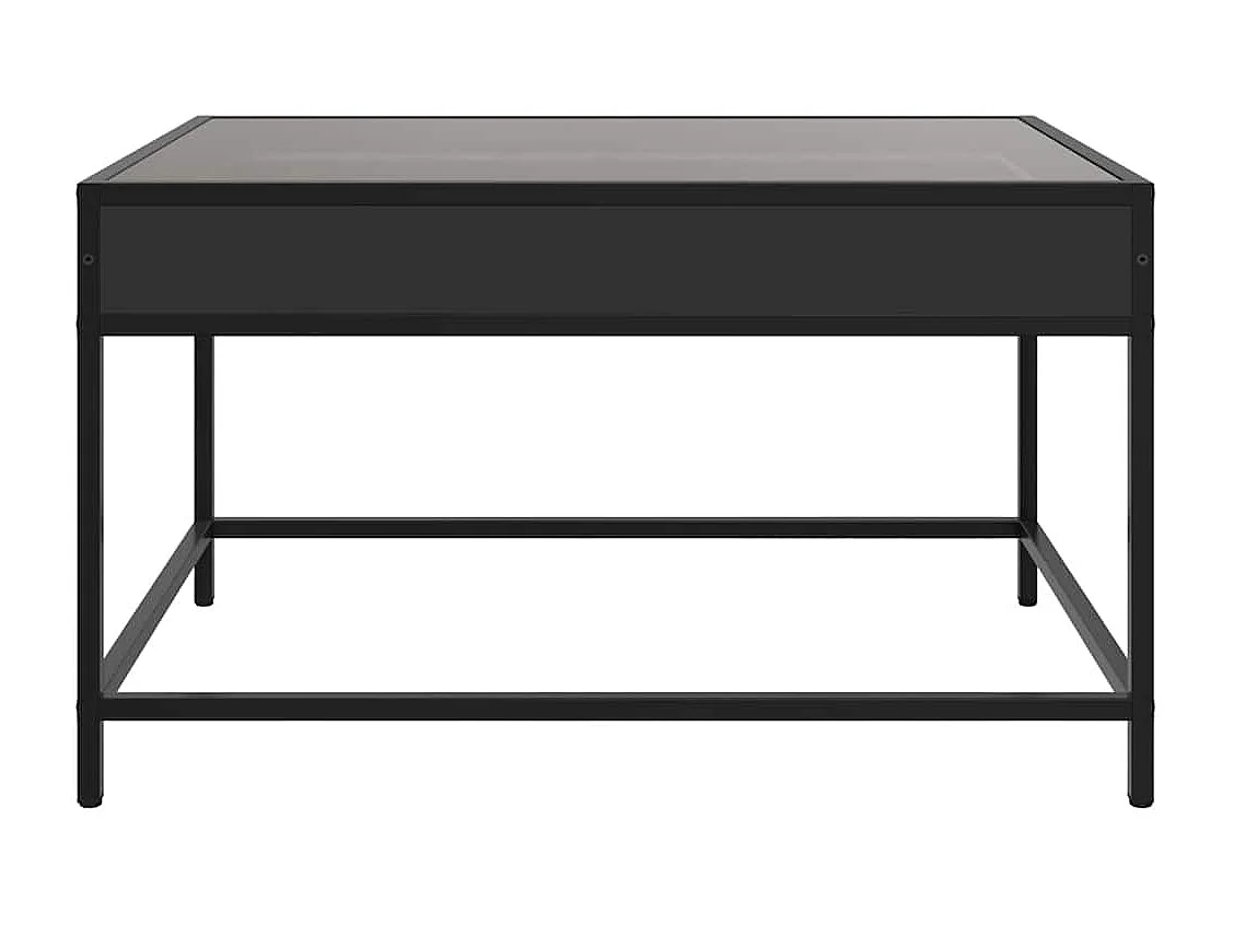 Tavolino da Salotto con LED Infinity Nero 70x50x41 cm
