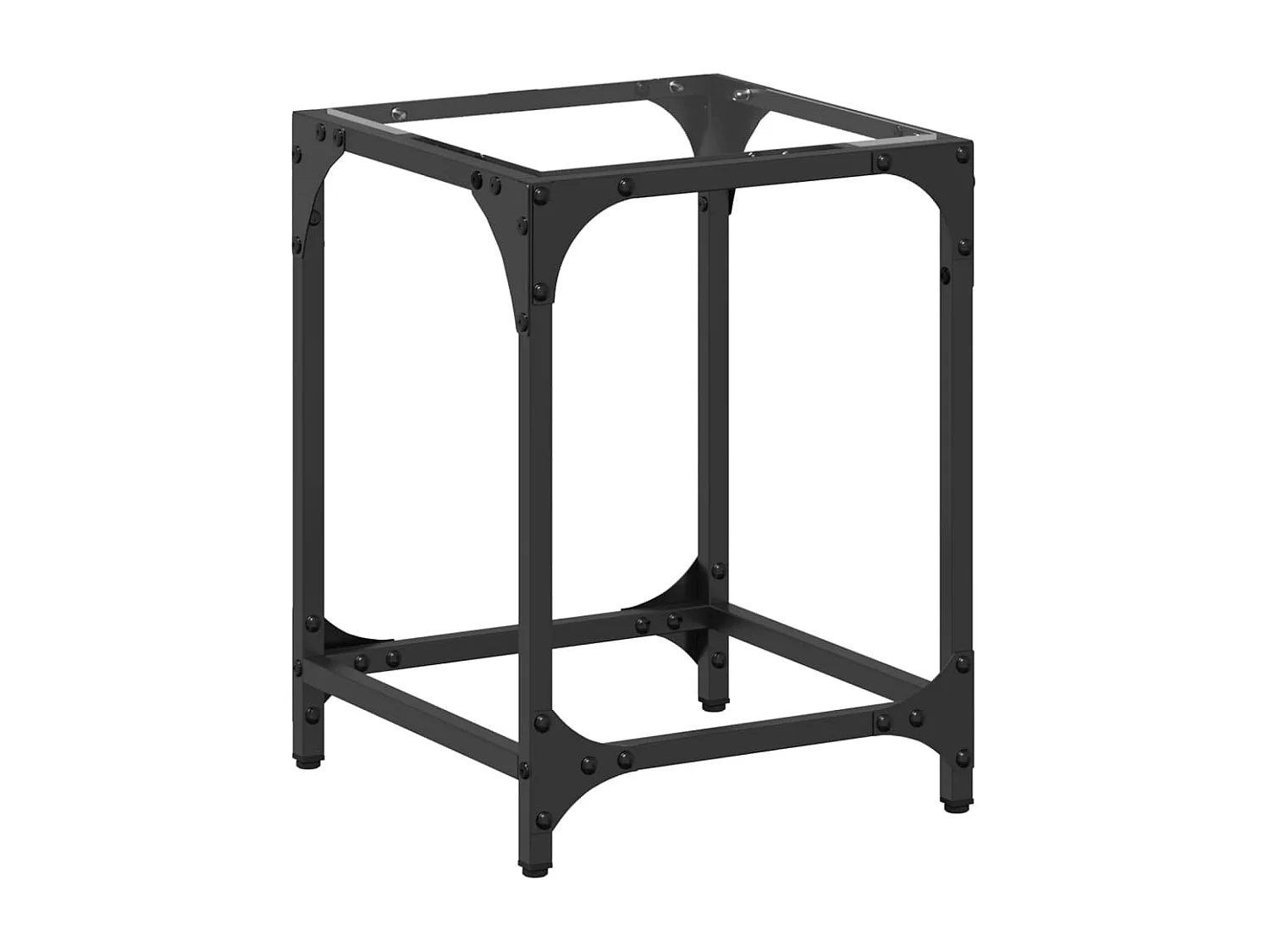 Mesa de centro superficie vidrio transparente acero 30x30x40 cm