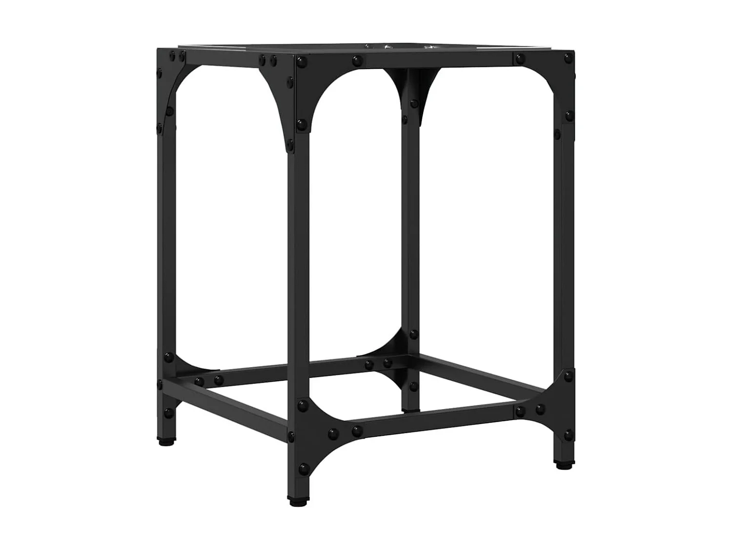 Mesa de centro superficie vidrio transparente acero 30x30x40 cm