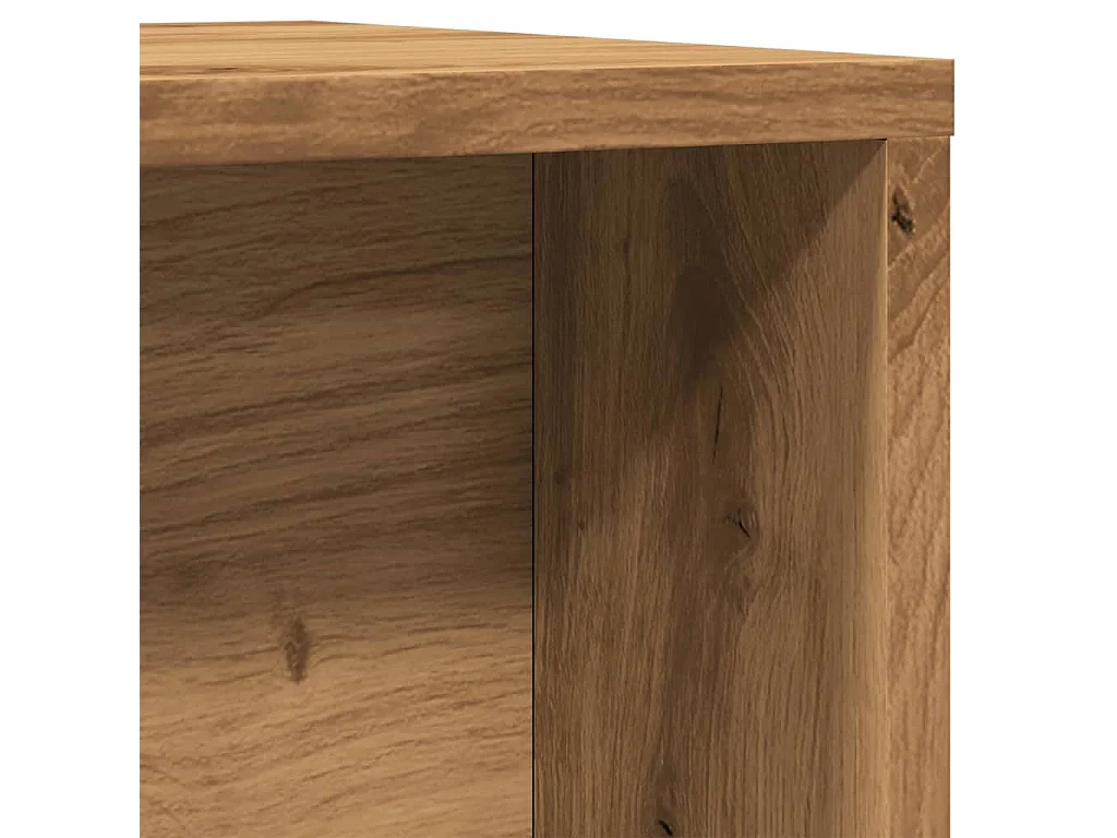 Tables basses gigognes 2 pcs chêne artisanal bois d'ingénierie