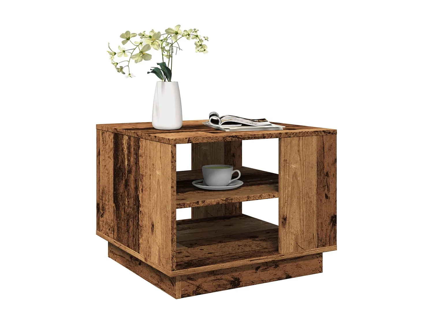 Couchtisch Altholz-Optik 55x55x42 cm Holzwerkstoff