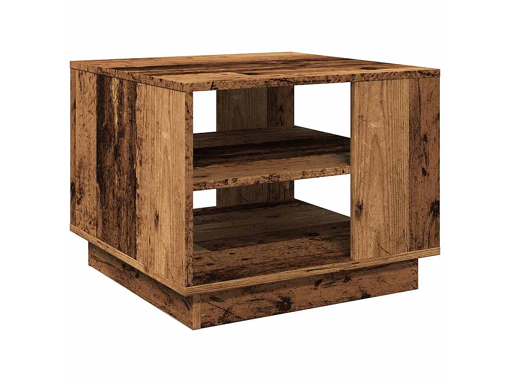 Table basse vieux bois 55x55x42 cm bois d'ingénierie