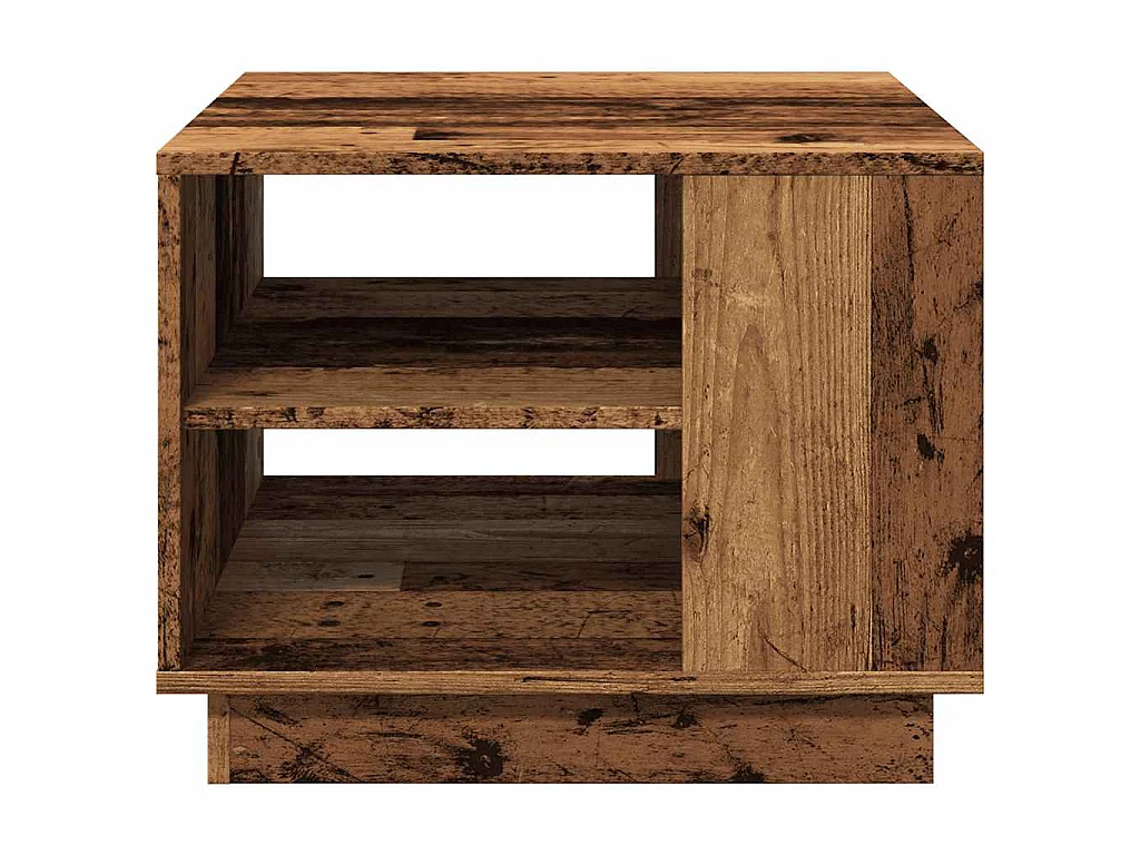 Table basse vieux bois 55x55x42 cm bois d'ingénierie