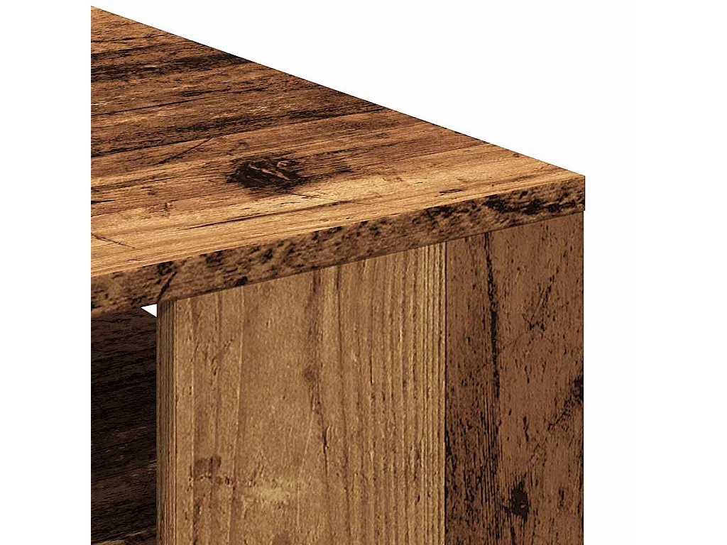 Table basse vieux bois 55x55x42 cm bois d'ingénierie