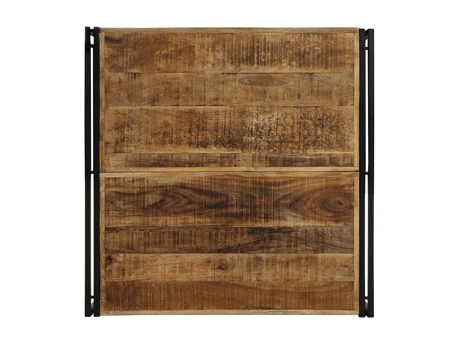 Table basse 100x100x35 cm bois de manguier massif brut