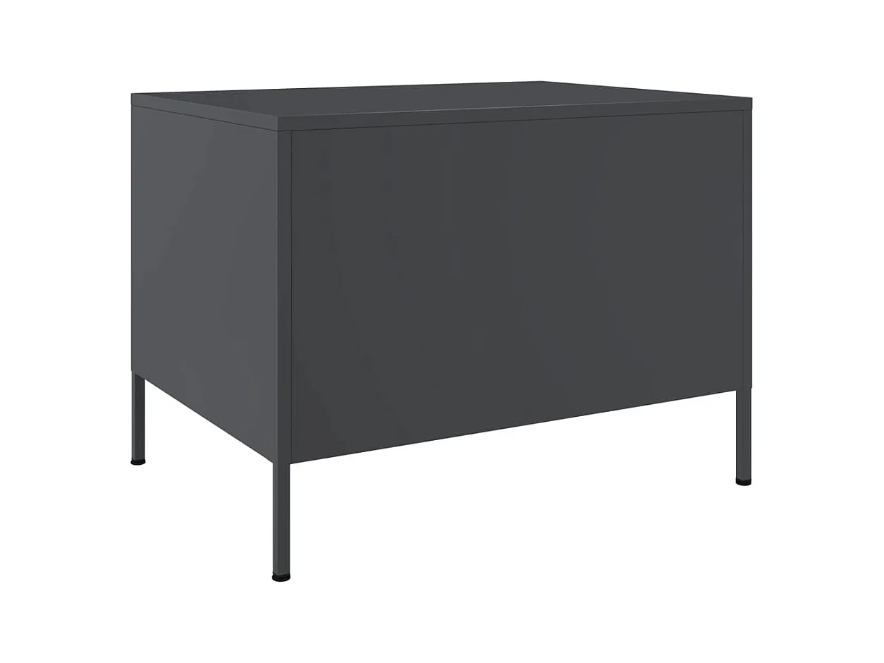Table basse anthracite 68x50x50,5 cm acier