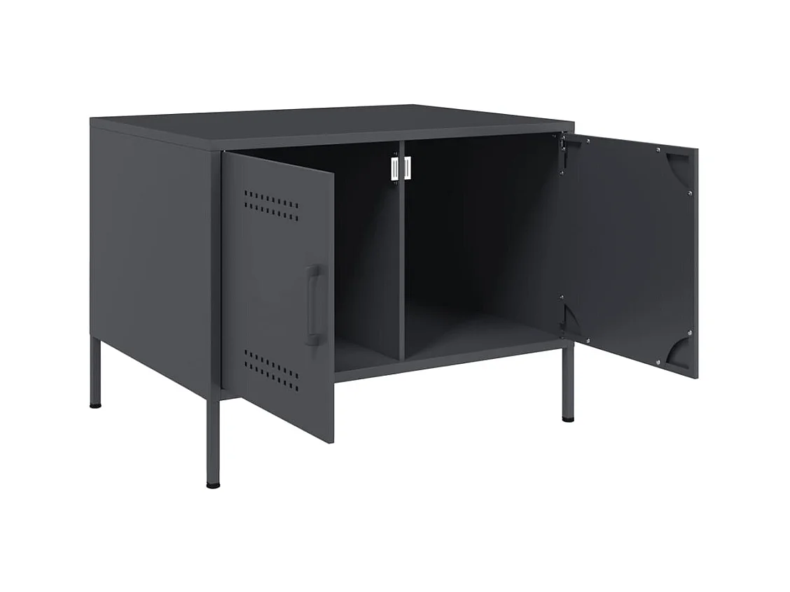 Table basse anthracite 68x50x50,5 cm acier