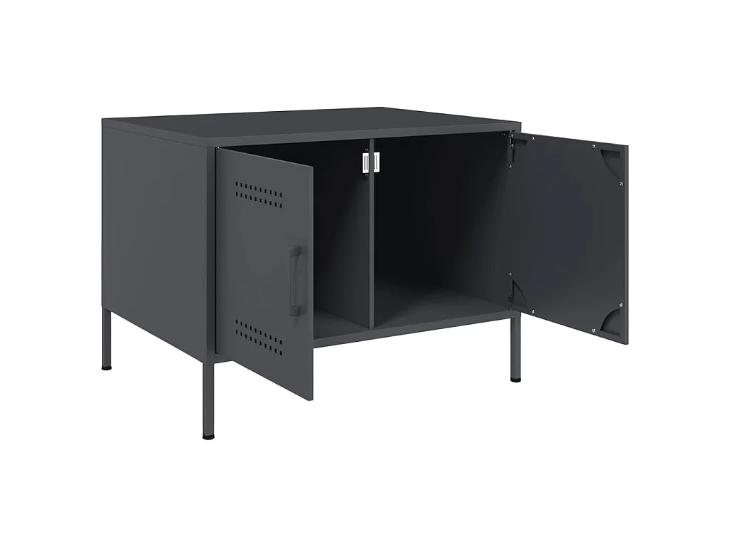 Table basse anthracite 68x50x50,5 cm acier