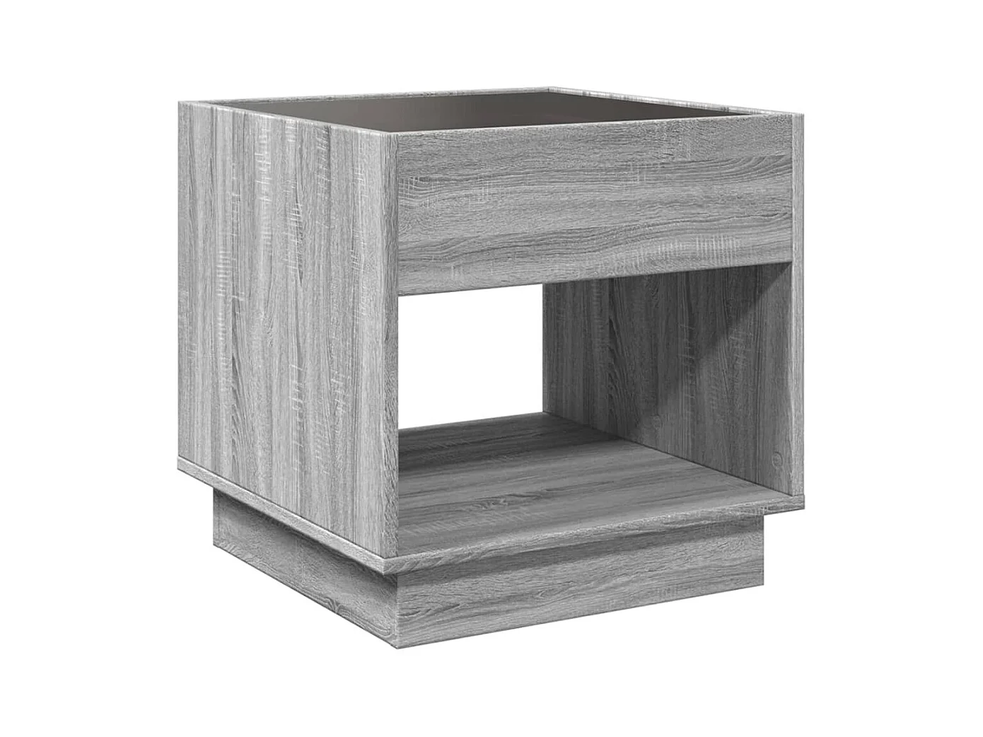 Table basse avec LED infini sonoma gris 50x50x50 cm
