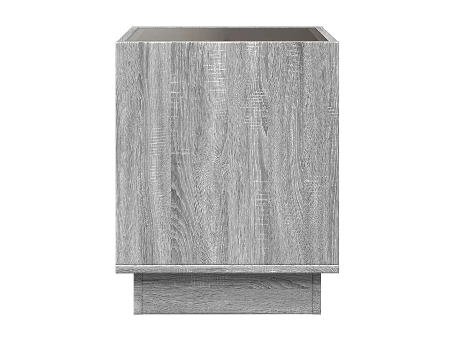 Salontafel met Infinity LED 50x50x50 cm grijs sonoma eikenkleur
