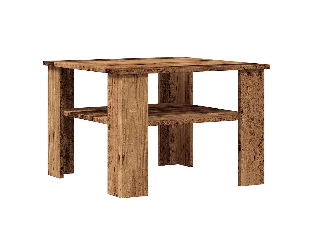 Tavolino da Salotto Legno Vecchio 60x60x42 cm Legno Multistrato