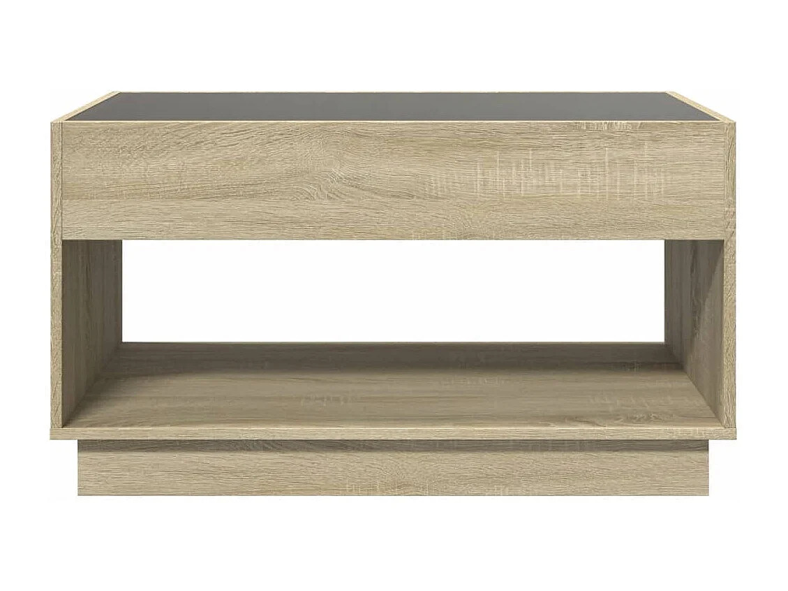 Table basse avec LED infini chêne sonoma 90x50x50 cm