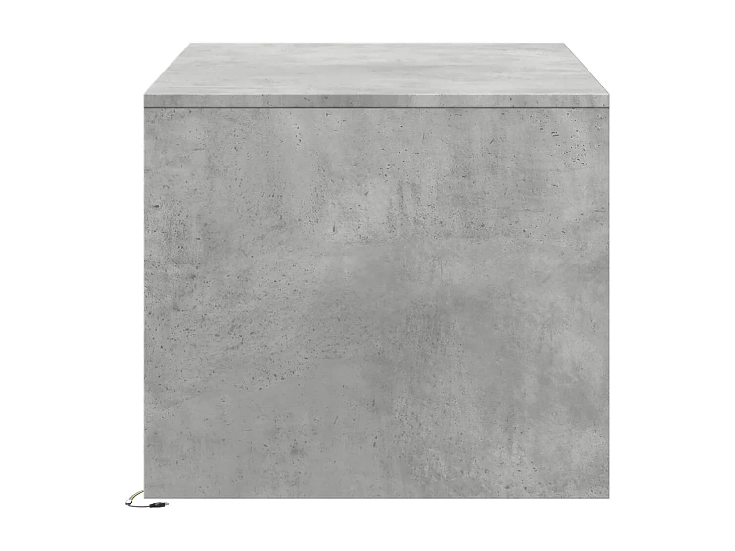 Mesa de centro c/ luzes LED derivados madeira cinzento cimento