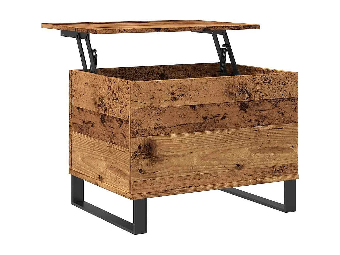 Salontafel 60x44,5x45 cm bewerkt hout oud houtkleurig