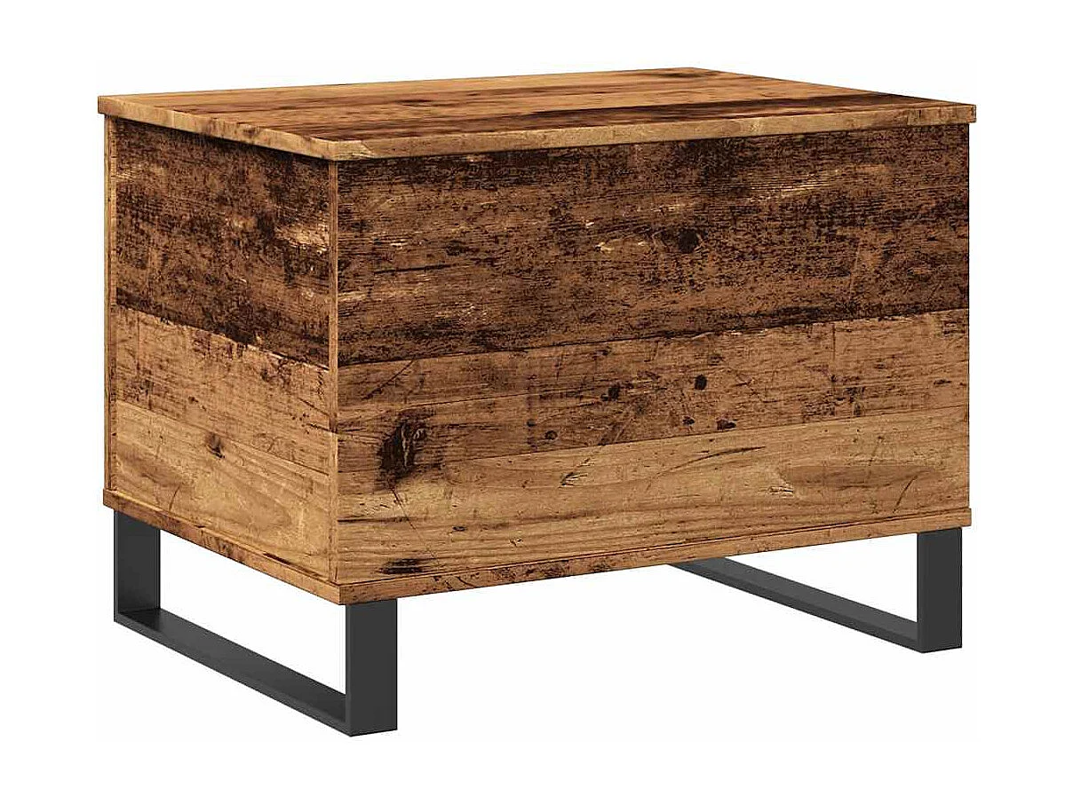 Salontafel 60x44,5x45 cm bewerkt hout oud houtkleurig