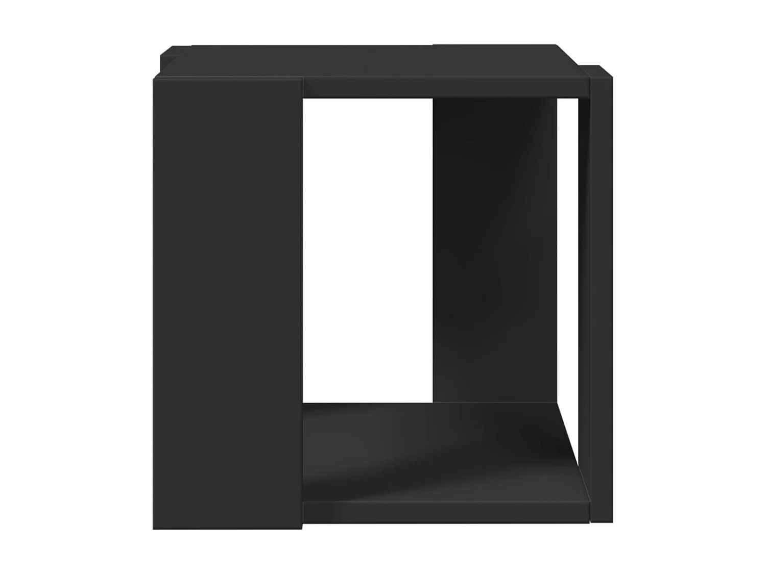 Table basse noir 32x32x30 cm bois d'ingénierie