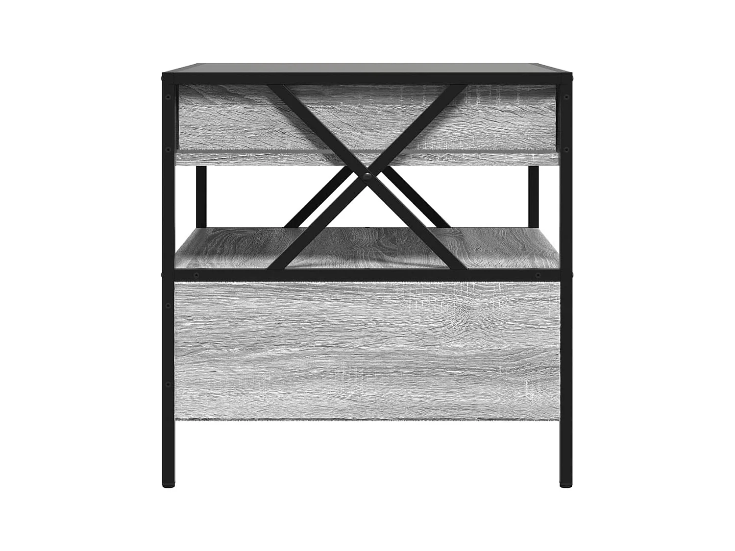 Table basse avec LED Infinity sonoma gris 50x50x51 cm