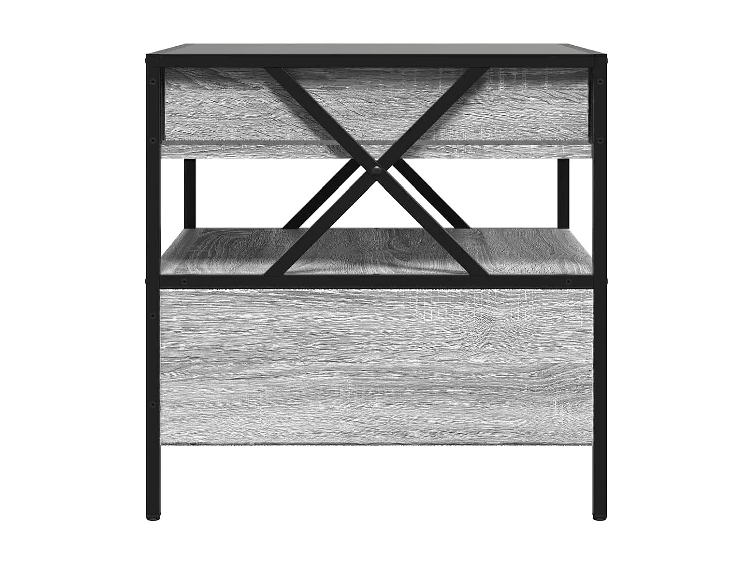 Table basse avec LED Infinity sonoma gris 50x50x51 cm