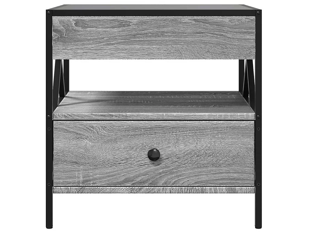 Table basse avec LED Infinity sonoma gris 50x50x51 cm