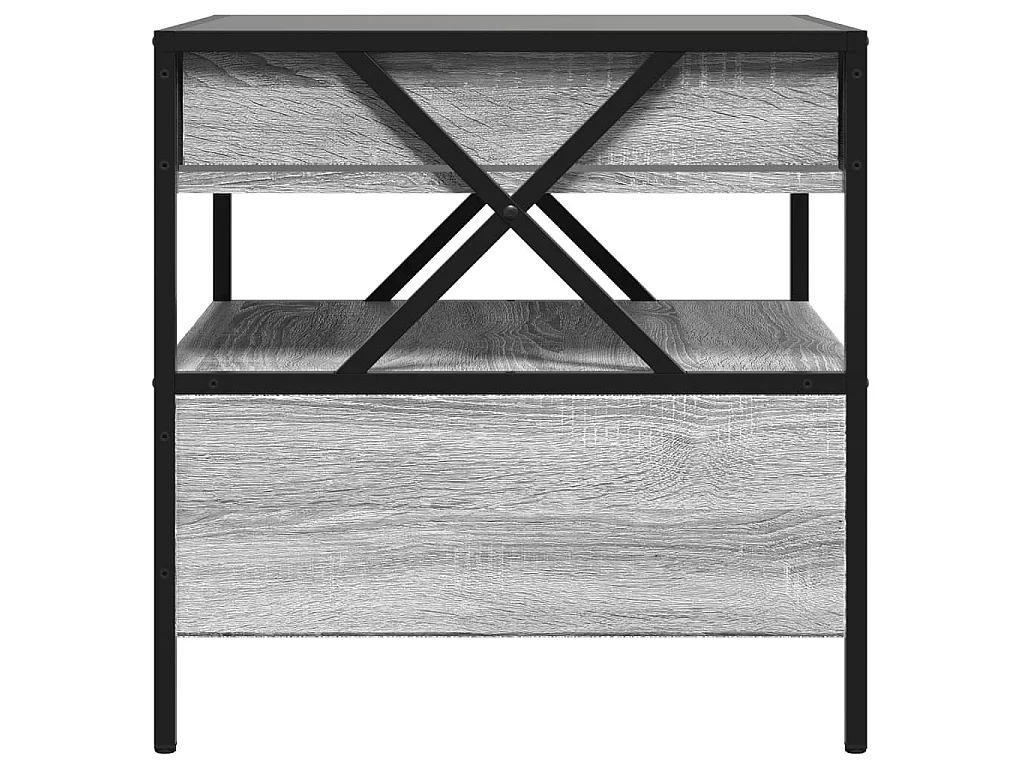 Table basse avec LED Infinity sonoma gris 50x50x51 cm