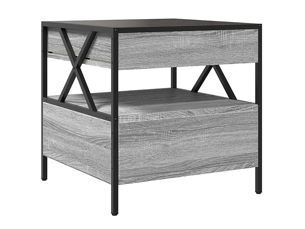 Table basse avec LED Infinity sonoma gris 50x50x51 cm