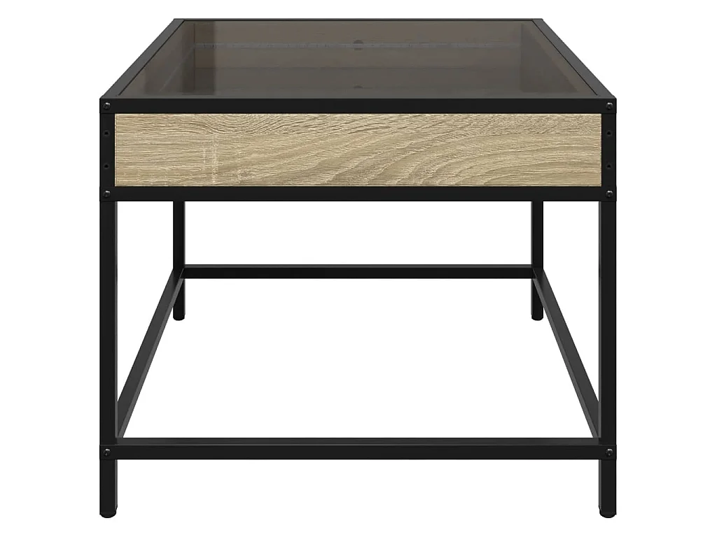 Couchtisch mit Infinity-LED Sonoma-Eiche 50x50x41 cm