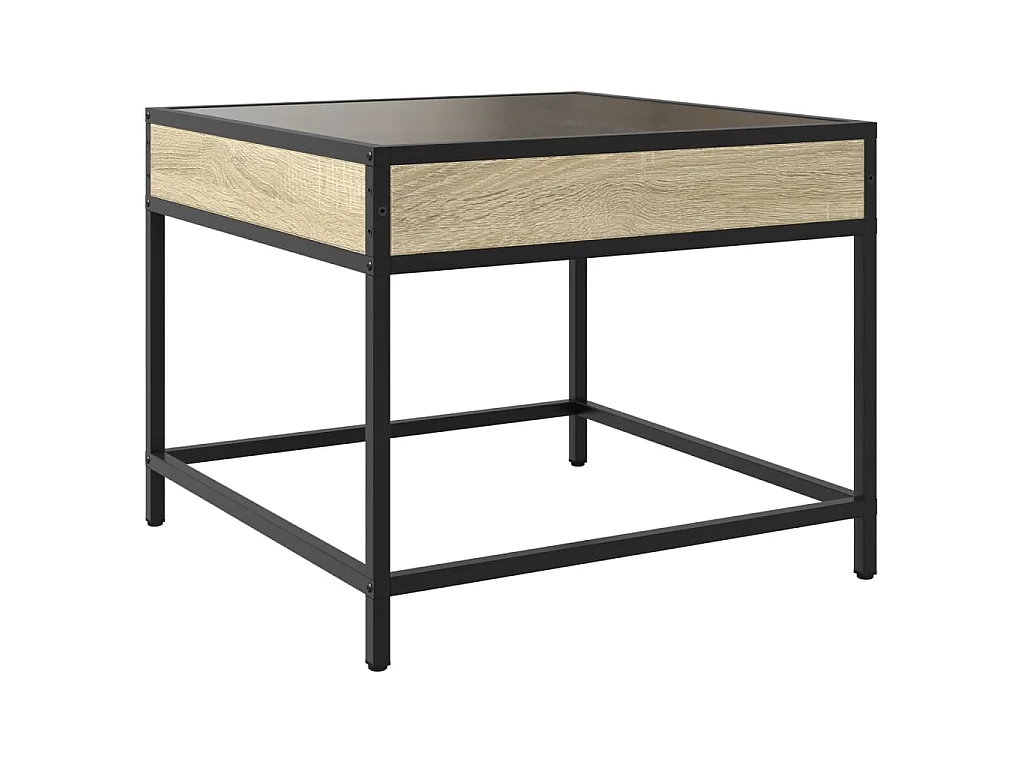 Couchtisch mit Infinity-LED Sonoma-Eiche 50x50x41 cm