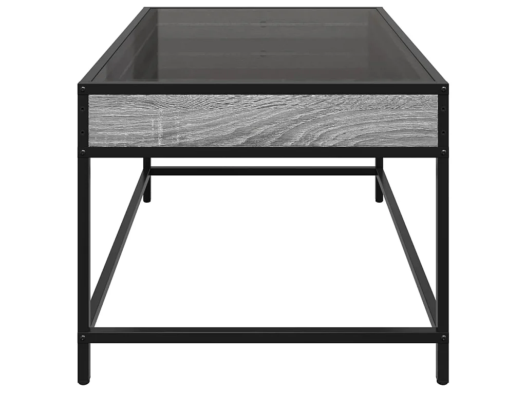 Couchtisch mit Infinity-LED Grau Sonoma 70x50x41 cm